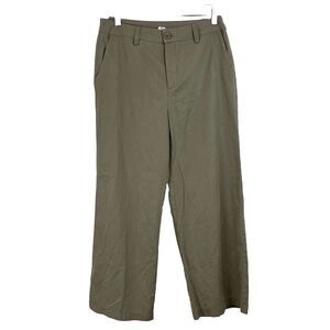 NEW AMADI WIDE‎ LEG CROP Chino PANTS Twig Women's Medium Organic Lightweight